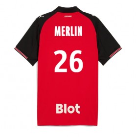 Stade Rennais Quentin Merlin #26 Hemmakläder 2025-26 Kortärmad